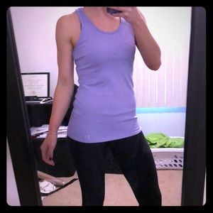 Under Armour fitted purple racerback tank